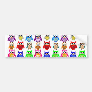 かわいいフクロウ バンパーステッカー