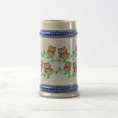 かわいいフクロウ ビールジョッキ (中央)