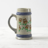 かわいいフクロウ ビールジョッキ (左)