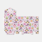 かわいいフクロウ ピンク ギフトボックス フェイバーボックス (折り畳みなし)