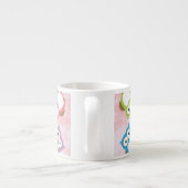 かわいいフクロウ、フクロウカラフル、フクロウ、ベビーフクロウ エスプレッソカップ (裏面)