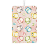 かわいいフクロウ、フクロウカラフル、フクロウ、ベビーフクロウ カーエアーフレッシュナー (裏面)