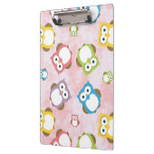 かわいいフクロウ、フクロウカラフル、フクロウ、ベビーフクロウ クリップボード (左)