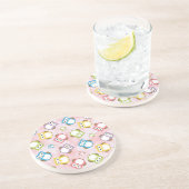 かわいいフクロウ、フクロウカラフル、フクロウ、ベビーフクロウ コースター (側面)