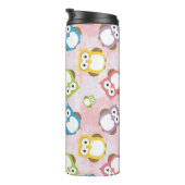 かわいいフクロウ、フクロウカラフル、フクロウ、ベビーフクロウ タンブラー (回転右)