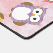 かわいいフクロウ、フクロウカラフル、フクロウ、ベビーフクロウ デスクマット (コーナー)