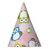 かわいいフクロウ、フクロウカラフル、フクロウ、ベビーフクロウ パーティーハット (右)
