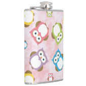 かわいいフクロウ、フクロウカラフル、フクロウ、ベビーフクロウ フラスク (右)