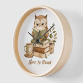 かわいいフクロウ, フクロウ好き, フクロウの読書, 壁掛け時計 壁時計 (傾斜)