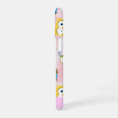 かわいいフクロウ、フクロウ柄、カラフルなフクロウ、お名前入り iPhone 16ケース (左側面)