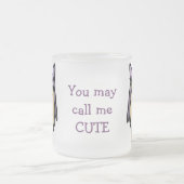 かわいいフクロウ フロストグラスマグカップ (中央)