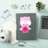 かわいいフクロウ、ベビーフクロウ、恋のフクロウ、ハート シール (iPadカバー)