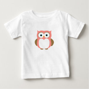 かわいいフクロウ ベビーTシャツ