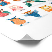 かわいいフクロウ ポスター (角)