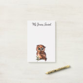 かわいいフクロウ ポストイット (デスク上)