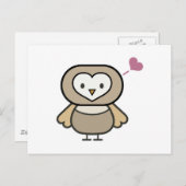 かわいいフクロウ ポストカード (正面/裏面)