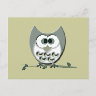 かわいいフクロウ ポストカード