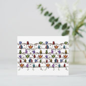 かわいいフクロウ ポストカード (スタンド正面)