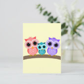 かわいいフクロウ ポストカード (スタンド正面)