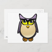 かわいいフクロウ ポストカード (正面/裏面)