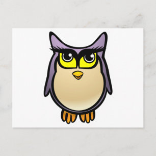かわいいフクロウ ポストカード