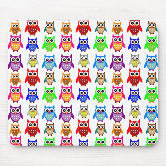 かわいいフクロウ マウスパッド (正面)