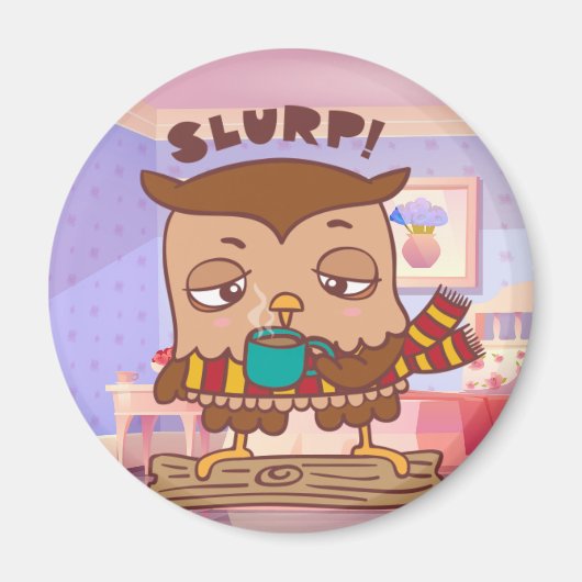 かわいいフクロウ マグネット (正面)