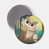 かわいいフクロウ マグネット (正面/裏面)