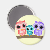かわいいフクロウ マグネット (正面/裏面)