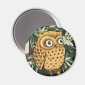かわいいフクロウ マグネット (正面/裏面)