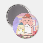 かわいいフクロウ マグネット (正面/裏面)