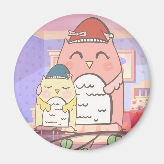 かわいいフクロウ マグネット (正面)