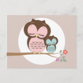 かわいいフクロウ&ママの言葉のアドバイスママのカード アドバイスカード (正面)