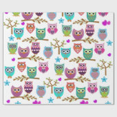 かわいいフクロウ ラッピングペーパー (フラット)