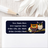 かわいいフクロウ ラベル (インサイチュ)