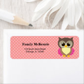 かわいいフクロウ ラベル (インサイチュ)