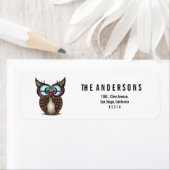 かわいいフクロウ  ラベル (インサイチュ)