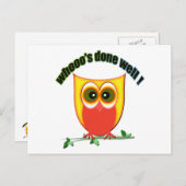 かわいいフクロウ、上手くやったね ポストカード (正面/裏面)