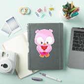 かわいいフクロウ、小さなフクロウ、恋のフクロウ、ハート シール (iPadカバー)