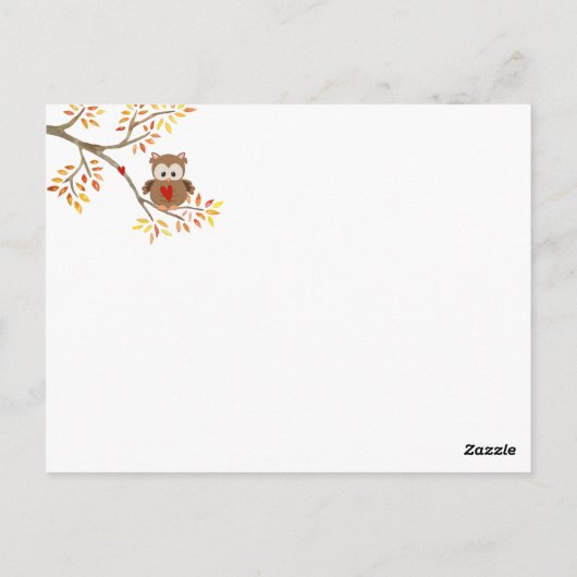 かわいいフクロウ | 私にはあなただけのフクロウ ポストカード (裏面)