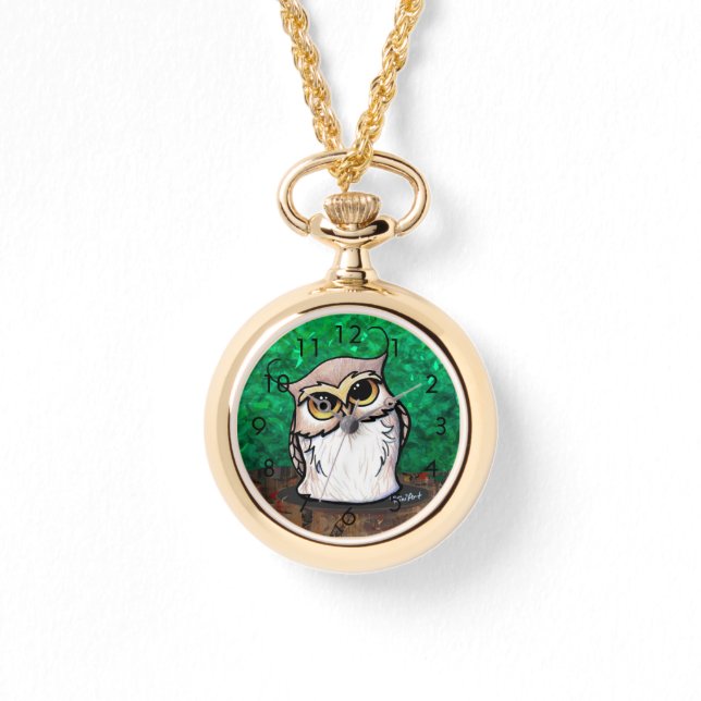 かわいいフクロウ 腕時計 (正面)