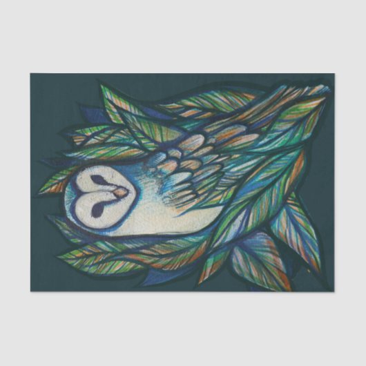 かわいいフクロウ 薄葉紙 (正面)