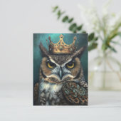 かわいいフクロウ|過去記事 ポストカード (スタンド正面)