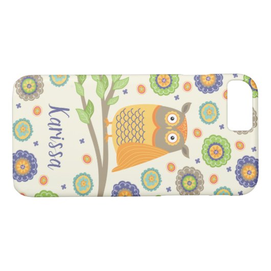 かわいいフクロウ Case-Mate iPhoneケース (裏面(横))