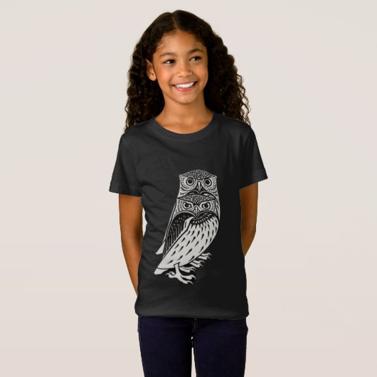 かわいいフクロウ Tシャツ (正面フル)