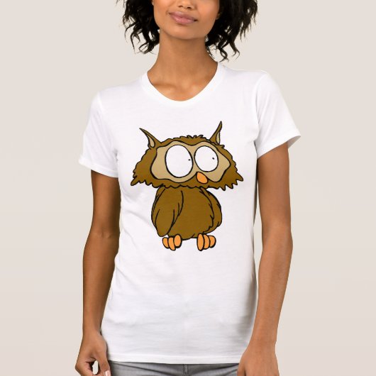 かわいいフクロウ Tシャツ (正面)