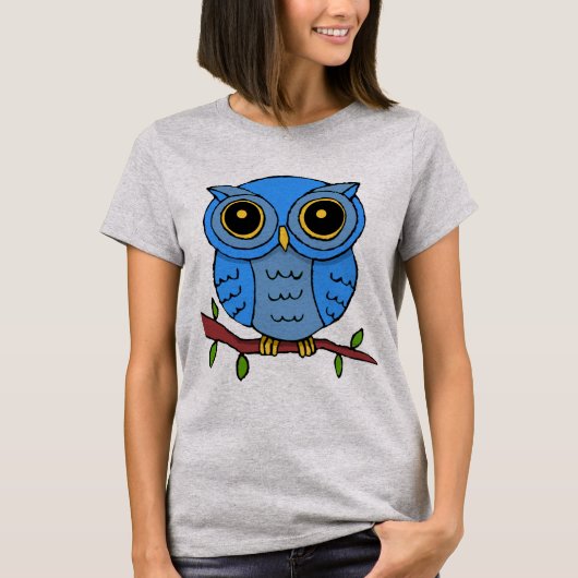 かわいいフクロウ Tシャツ (正面)