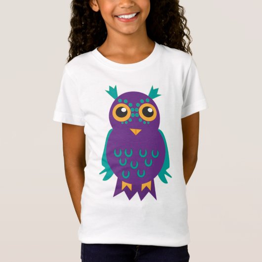 かわいいフクロウ Tシャツ (正面)