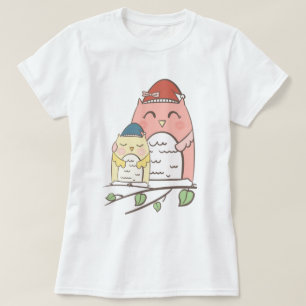 かわいいフクロウ Tシャツ