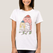 かわいいフクロウ Tシャツ (正面)